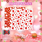 100 Pcs Valentine's Day Wax Paper Sheets for Food Wrapping (Red, White / Valentine's Stylish)