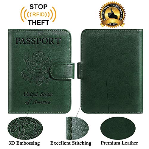 Passport Holder Cover Wallet RFID Blocking (Atrovirens / Passport Covers)