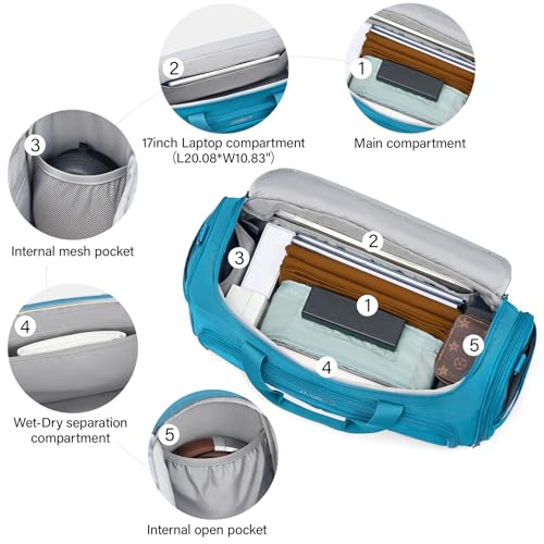 Carry On luggage Bags for Travel (Caribbean Blue / Ultra Carry-On)