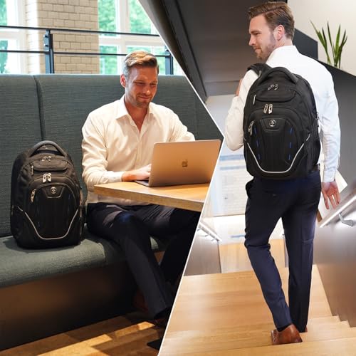 Design Large Travel Backpack For Men (Black/Finder Keychain)