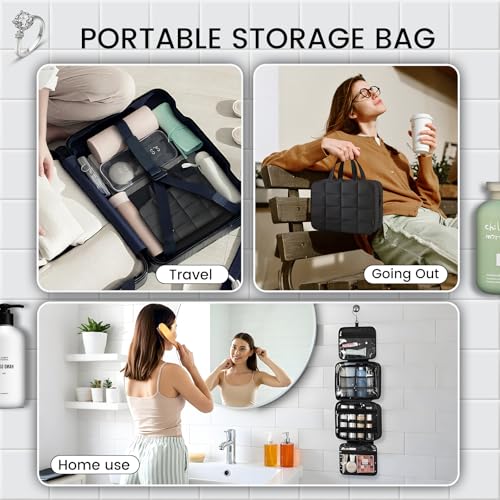 Travel Hanging Toiletry Bag for Women (Black)