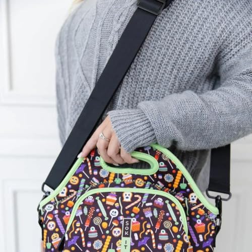 LunchTote Zippered Bag Insulated Neoprene Caddy (Creep It Sweet / X-Large 6.5 Quart Lunch Tote)