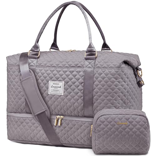 Travel Duffle Bag (Purple Grey-b / Large-2 Pcs)
