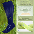 Plus Size Compression Socks for Women & Men Wide Calf 15 (5X-Large / 3 Pairs-black/Grey/Blue)