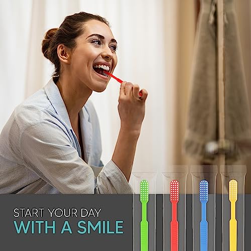 100 Pack Disposable Toothbrushes with Toothpaste (100 Pack)