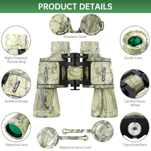 20x50 High Powered Binoculars for Adults (Green Camouflage)