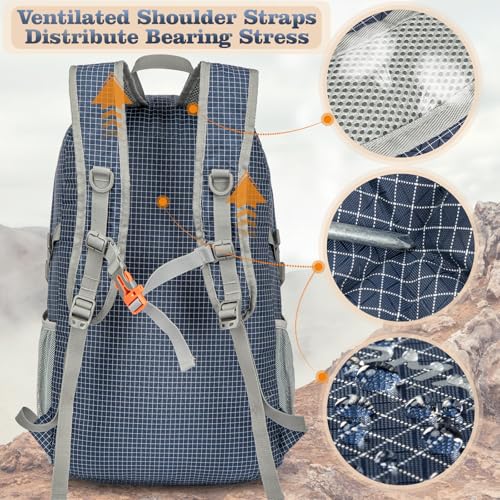 Lightweight Packable Backpack 30L (30L / B-plaid Royal Blue)