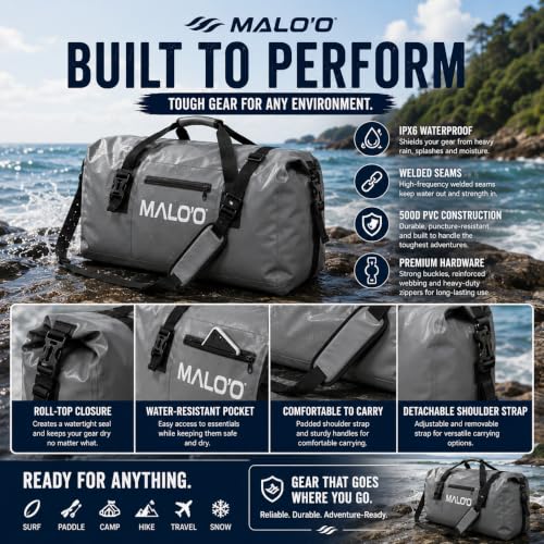 Malo’o Waterproof Dry Duffel (Orange / 100L)