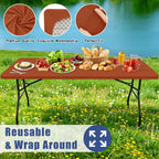2 Pack Rectangle Spandex Fitted Table Cloth (Terracotta / 72" x 30" (Rectangular))