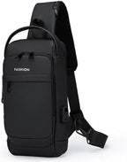 Sling Bag for Men Anti-theft USB Crossbody Shoulder Backpack Purse Waterproof by ISDULA