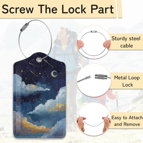Starry Night Luggage Tags for Suitcase (Starry Night)