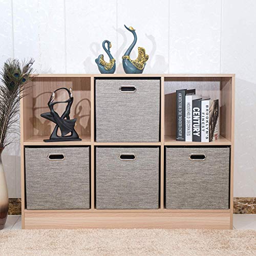 Foldable Storage Bins (13×13×13/2pcs / Coffee)