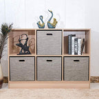 Foldable Storage Bins (13×13×13/2pcs / Coffee)