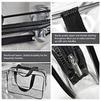 6Pcs Crystal Clear PVC Travel Toiletry Bag Kit for Women Men (6pcs Black / 1 Large, 2 Medium, 3 Small)