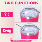 20oz Tumbler Stainless Steel Tumbler Coffee Tumbler with Lid Hot Pink (Hot Pink)
