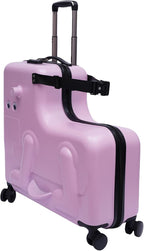CNCEST 24" Kid's Ride-on Travel Suitcase, Rolling Carry Trolley Luggage - Image 6