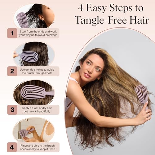 Flexi Flow Detangler Brush (Soft Violet / 1 pc)