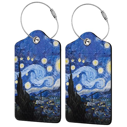 Abstract Starry Night 2 Pcs Luggage Tags (Abstract Starry Night)
