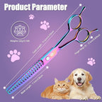 Curved Chunkers Dog Grooming Scissors (A-6.5 inch-Chunker)