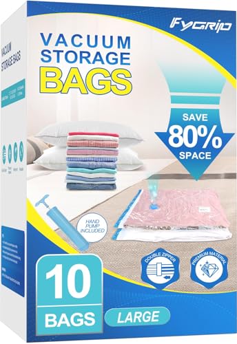 80% Space Saver Vacuum Storage Bags with Hand Pump