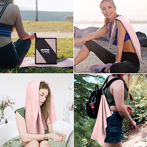 Microfiber Travel Towel (Pink / XS:12"×24")