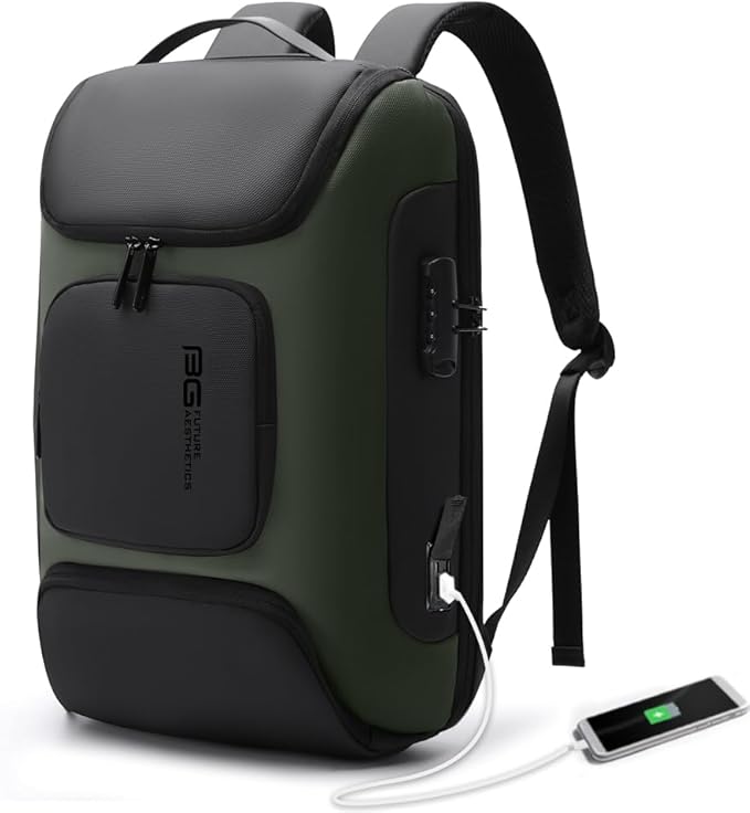 BANGE Business Backpack with USB Charging Port, Anti Theft Laptop Backpacks Fit by BANGE