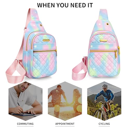 Small Sling Bag For Women Men Casual Crossbody Sling Backpack (8002s-bgreen)