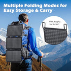 Portable Power Station with 30W Foldable Solar Panel (P100 Black+30W)