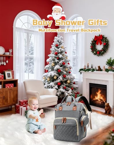 Diaper Bag with Changing Station (Grey)