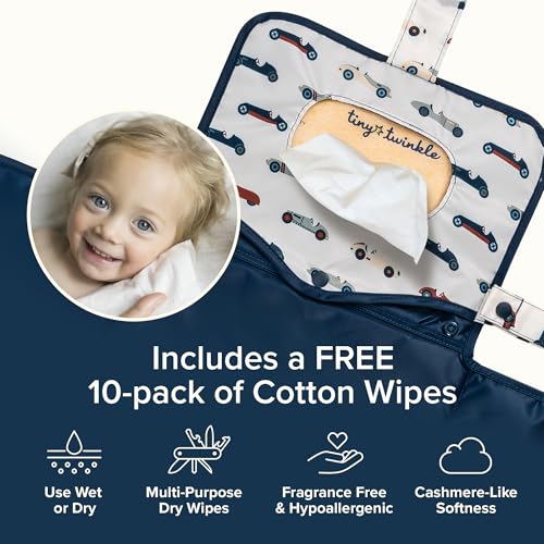 Portable Diaper Changing Pad (Vintage Cars)