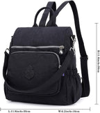 MINTEGRA Women Shoulder Backpack Multi-Pocket Nylon Purse Large Capacity - Image 7