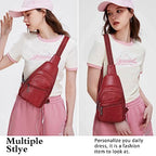 Sling Bag Crossbody Bags (Deep Red)