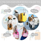 Personalized Initial Luggage Tags for Suitcase TSA Approved (Black Leather,glod Letter / O)