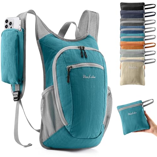 10L Small Hiking Backpack Travel Daypack Lightweight Packable Back Pack for Women Men (Teal Blue)