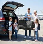 Travel Duffle Bag for Women & Men. Extra Large Foldable Duffel Bags (140L / SnowBlack)