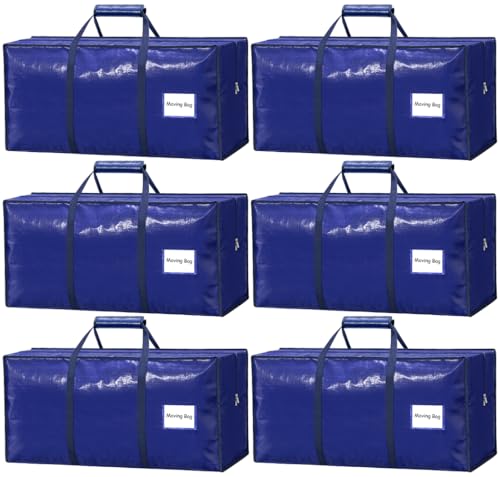 6 Pack Large Moving Bags Heavy Duty