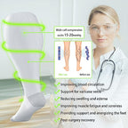 Plus Size Compression Socks for Women&Men Wide Calf 15 (3 Pair-black/White/Grey / XX-Large)
