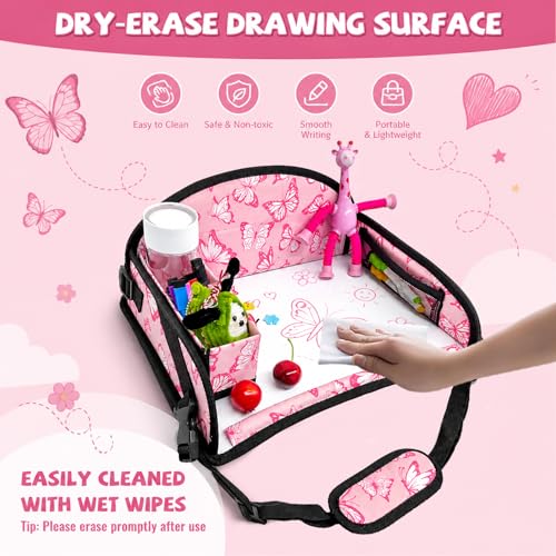 Kids Travel Tray for Car Seat (Butterfly)