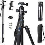 71" Camera Lightweight Foldable Aluminum Tripod & Monopod by JAFUQAW