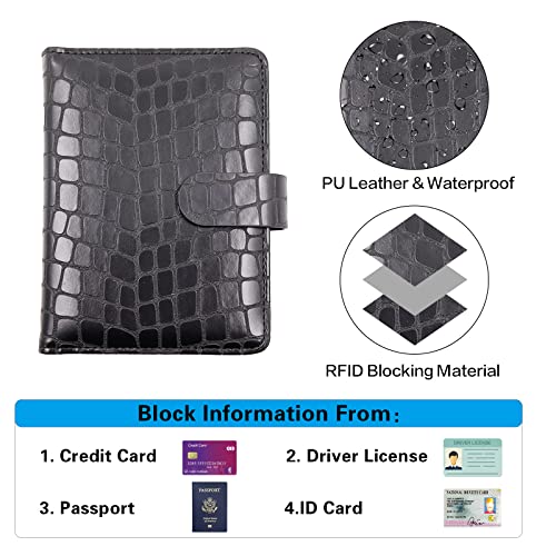 Premium Leather Passport Holder Covers Case (AI-Stone-black)