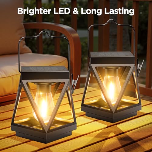 Solar Lanterns Outdoor Waterproof (Black)