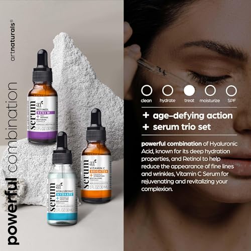 Vitamin C Retinol & Hyaluronic Serum Set (1 Fl Oz (Pack of 3))