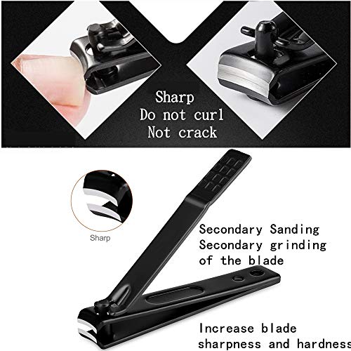 Manicure Set Nail Clippers Set Gifts for Men Manicure Pedicure Kit (Black and Red)