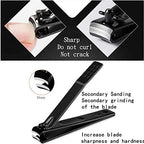 Manicure Set Nail Clippers Set Gifts for Men Manicure Pedicure Kit (Black and Red)