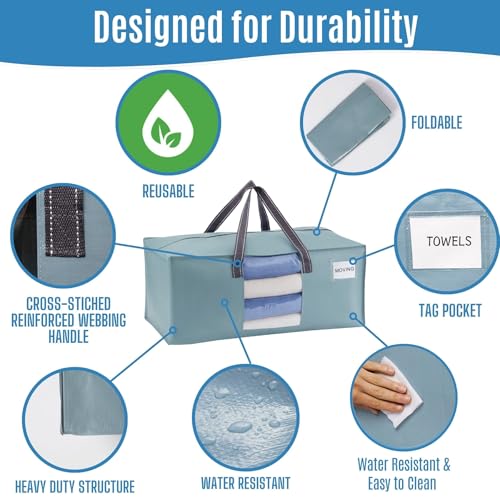 Heavy Duty Moving Bags (Light Blue Matte / 2 Pack)