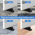 2 Pcs Jumbo Door Stoppers Heavy Duty Rubber Doorstop