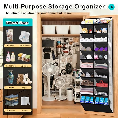 10 Tier Over the Door Shoe Organizer (White)