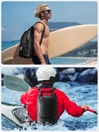 Waterproof Dry Bag Backpack with Zippered Pocket (Black / 5L)