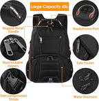 Extra Large 50L Travel Laptop Backpack (Blue)