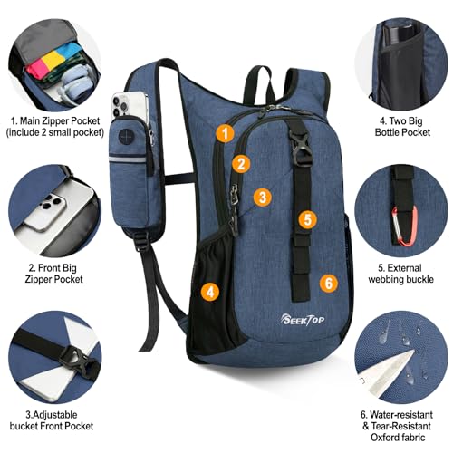 20L Small Hiking Backpack for Women Men (Dark Blue / 20L)